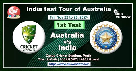 1st Test Australia Vs India Live 2024