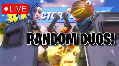 Live Fortnite Random Duos Youtube