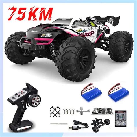 1 16 75km Saat Veya 50km Saat 4WD RC Araba LED Ile Uzaktan Kumanda