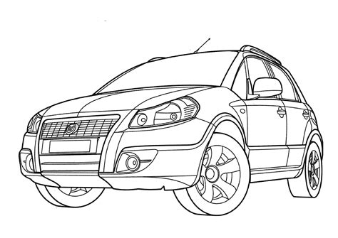 Kia Pages Sorento Coloring Template Sketch Coloring Page