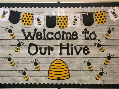 Welcome To Our Hive Bumble Bee Themed Pre Made Bulletin Board Teacher Kit Classroom Decor