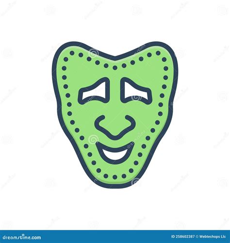 Color Illustration Icon for Tragedy, Comedy and Acting Stock Vector ...