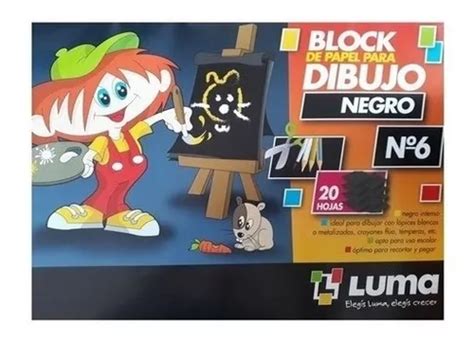 Block De Papel Para Dibujo N Negro Hojas Luma Mercadolibre