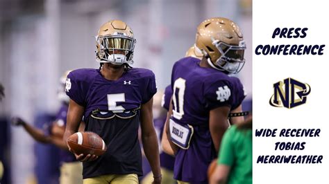 Tobias Merriweather On Establishing Confidence Notre Dame Quarterback