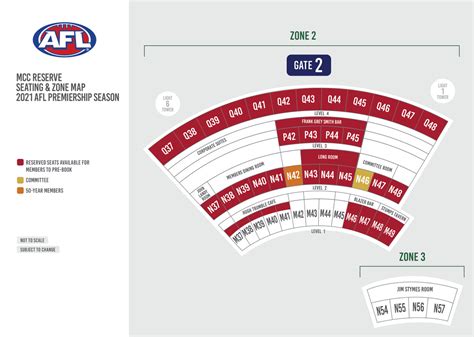 MCC Reserve Seating Map - 2021 AFL Premiership Season by ...