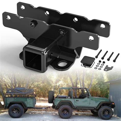 Snapklik.com : 2 Inch Towing Hitch Receiver And Cover Kit Compatible