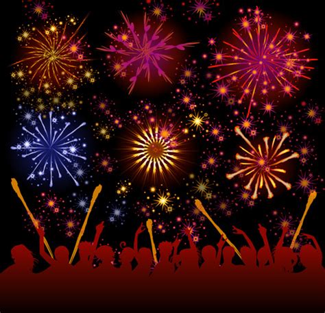 Party With Fireworks Background Vector Free Vector In Encapsulated