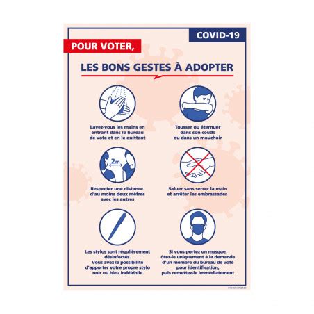 PANNEAU LES BONS GESTES À ADOPTER COVID 19 G1628