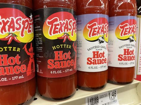 Food Lion Grocery Store Texas Pete Hot Sauce Variety Editorial Image