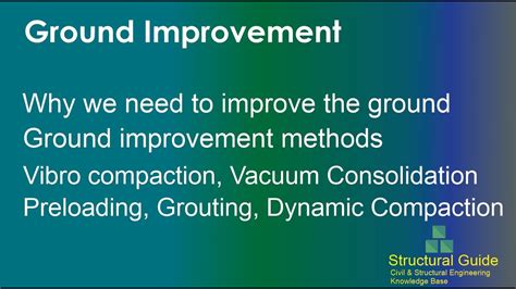 Ground Improvement Ground Improvement Methods Structural Guide