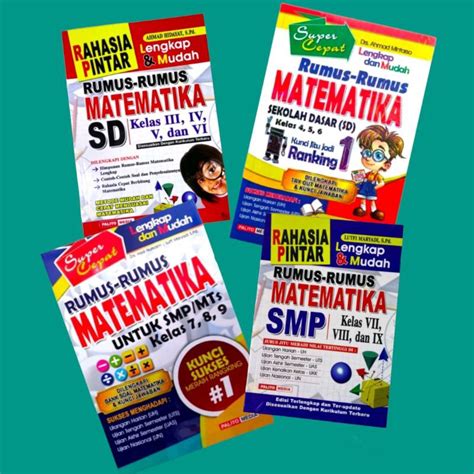 Jual Buku Rahasia Pintar Mudah Dan Lengkap Rumus Rumus Matematika SD