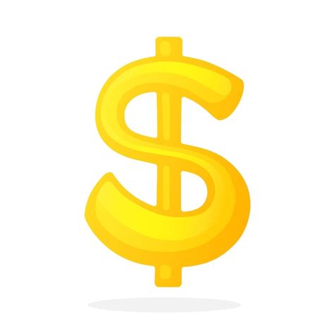 Premium Vector Vector Illustration Golden Sign Of Dollar With One