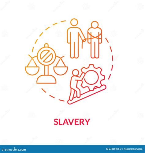 Slavery Red Gradient Concept Icon Stock Vector Illustration Of Bondage Court 273659756