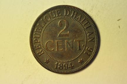 Haiti Bronze Centimes A North Central American And