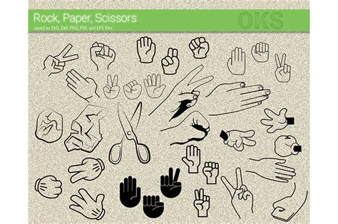 Rock Paper Scissors Vector Hand Sign Graphic by CrafterOks · Creative ...