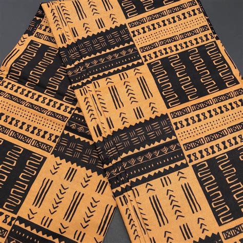 African Print Fabric Brown Tribal Print Fabric Ankara Fabric