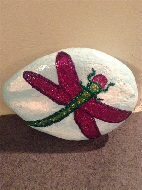 Hand Painted Dragonfly Garden Rock Paper By Sheilasgardengirls