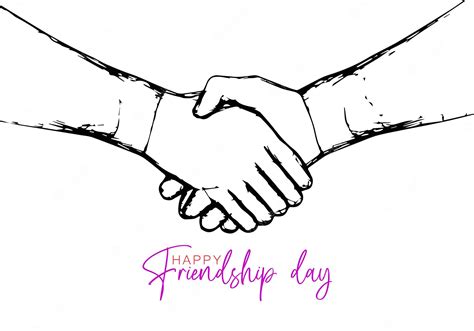 Premium Vector Handshake Abstract Symbol Friendship Day And Business