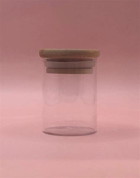 2 Oz Glass Spice Jars With Bamboo Lid Eco Kitchen Etsy