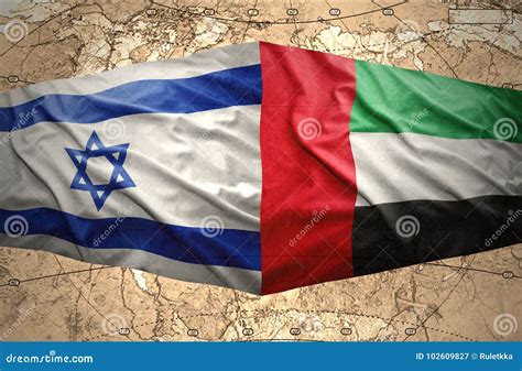 United Arab Emirates And Israel Stock Illustration Illustration Of Banner Mideast 102609827