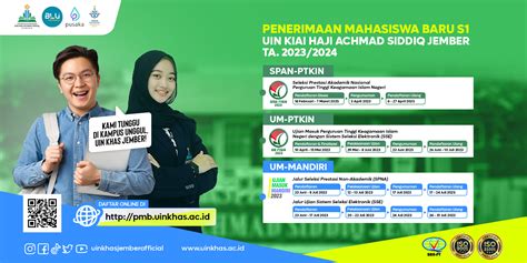 Jadwal Penerimaan Mahasiswa Baru UIN KHAS Jember 2023 Penerimaan