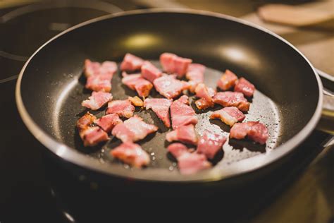 무료 이미지 식품 조리 생기게 하다 야채 부엌 아침 식사 돼지 고기 팬 베이컨 볶은 것 요리 한 건강에