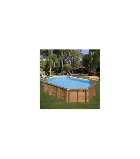 Piscina Elevada De Madera Ovalada Safran X X Cm Gre