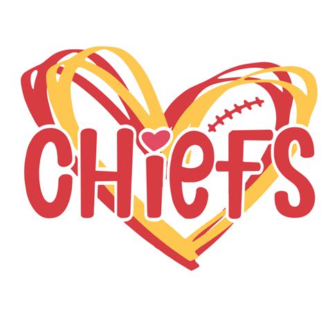 KC Chiefs Hearts Football Logo SVG Inspire Uplift