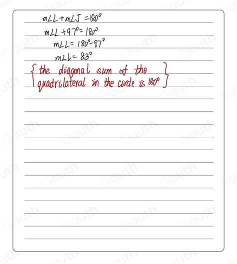 Solved In The Diagram Below Quadrilateral Vwxy Is Inscribed In Circle