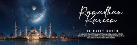 Premium Psd Ramadhan Kareem Web Banner