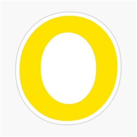 Yellow Color Letter O Sticker For Sale By Wecreations Redbubble