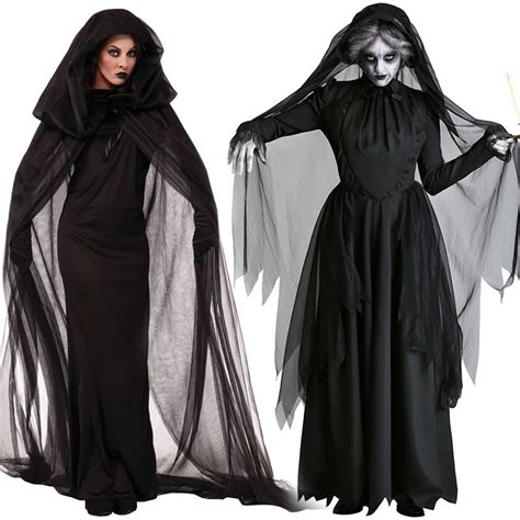 Traje De Halloween Noiva Fantasma Fantasma De Bruxa Vampiro Cosplay