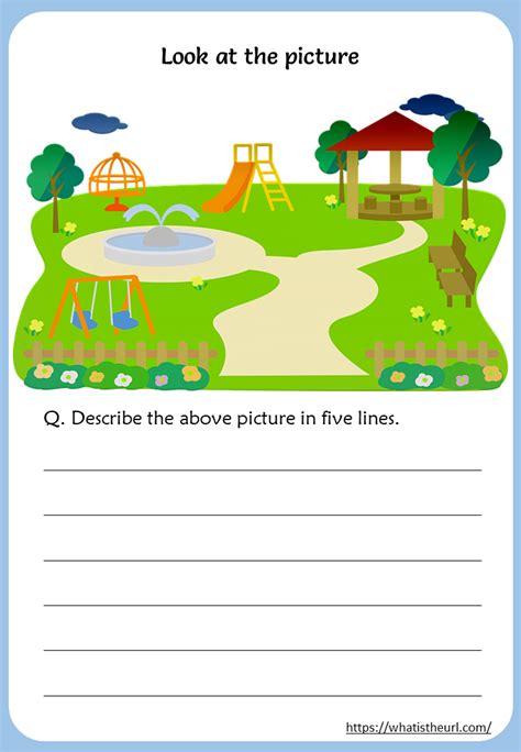 Picture Description Worksheets For Grade 1