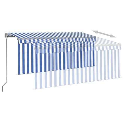 Toldo Retr Til Manual Estore Led X M Azul E Branco Boutikxl