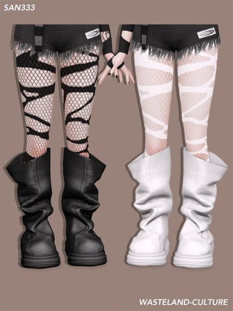 333Wasteland Culture Shoes Sock Sims 4 Cc Shoes Sims 4 Mods