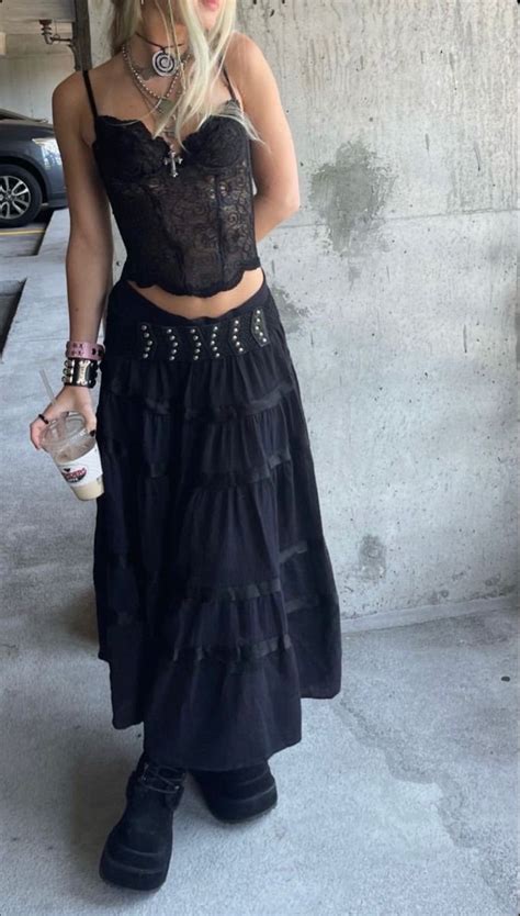 Aesthetic Fashion Look Fashion Aesthetic Clothes Corset Outfit Aesthetic Maxi Skirt Outfits