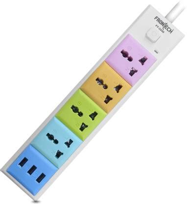 frontech multi plug power strip  spike  usb ports  universal