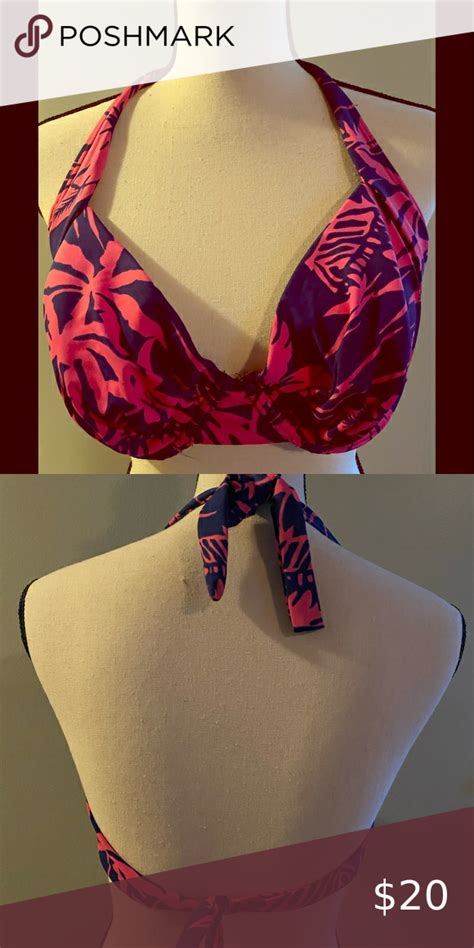 EUC Tommy Bahama Underwire Halter Bikini Sz 38D Bikinis Halter