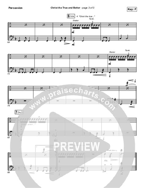 Christ The True And Better Percussion Sheet Music Pdf Keith Kristyn