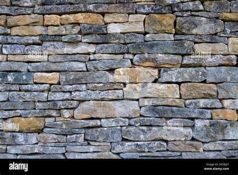 Dry Stone Wall Cotswolds England Stock Photo Alamy