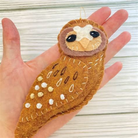 Handmade Felt Owl Etsy