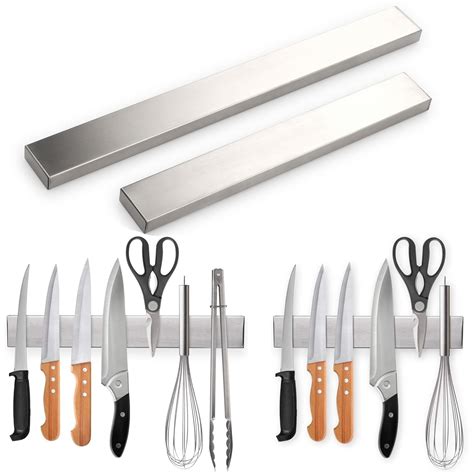 Deago 12 Inch Stainless Steel Magnetic Knife Bar With Multipurpose Use