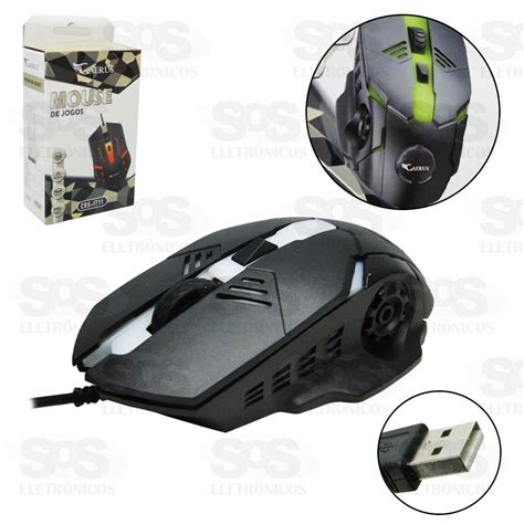 Mouse Gamer Dpi Ajust Vel Fio Usb Knup Kp V