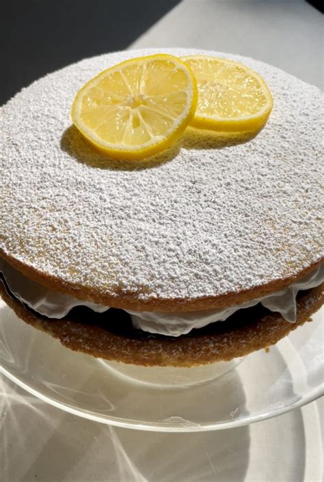 Lemon Victoria Sponge Cake - Dang That's Sweet