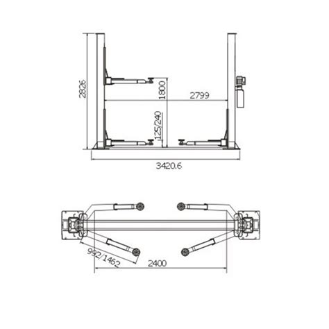 ELEVADOR 2 COLUMNAS SCT LIFT 4000KG 220V MOD SCT6140 Maktools Cl