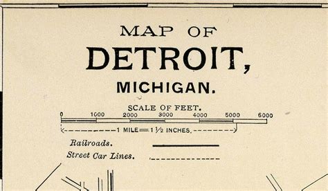 Vintage Detroit Map Map of Detroit Vintage Map of Detroit | Etsy