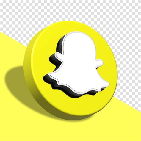 Premium Psd Snapchat Apps Logo In Big Style 3d Design Asset Isolated