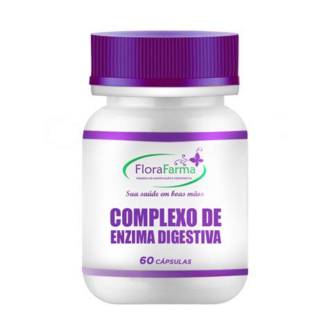 Complexo De Enzimas Digestivas 60 Cápsulas Nova FormulaÇÃo Flora Farma