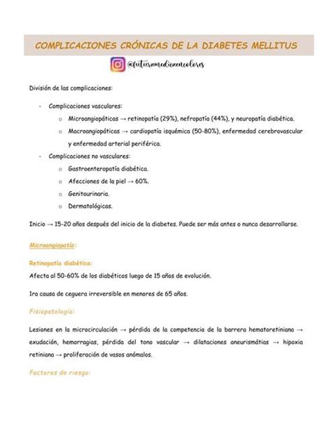 Complicaciones crónicas de la diabetes mellitus futuramedica