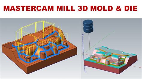 Mastercam 2019 Tutorial 60 Mill 3d Mold And Die Youtube